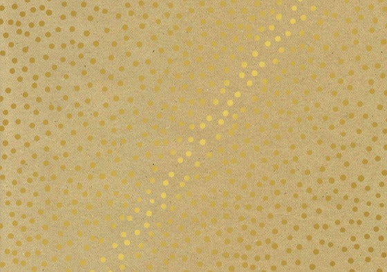 Consumentenrol kraft kleine gouden stippen - Kadopapier.net