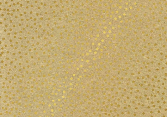 Consumentenrol kraft kleine gouden stippen - Kadopapier.net