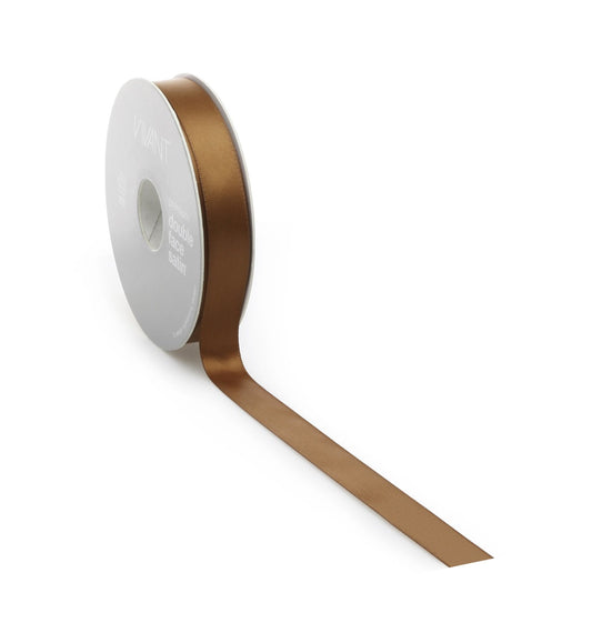 Double Face Satijnlint Brandy 3mm - 38mm (50m/25m) - Kadopapier.net