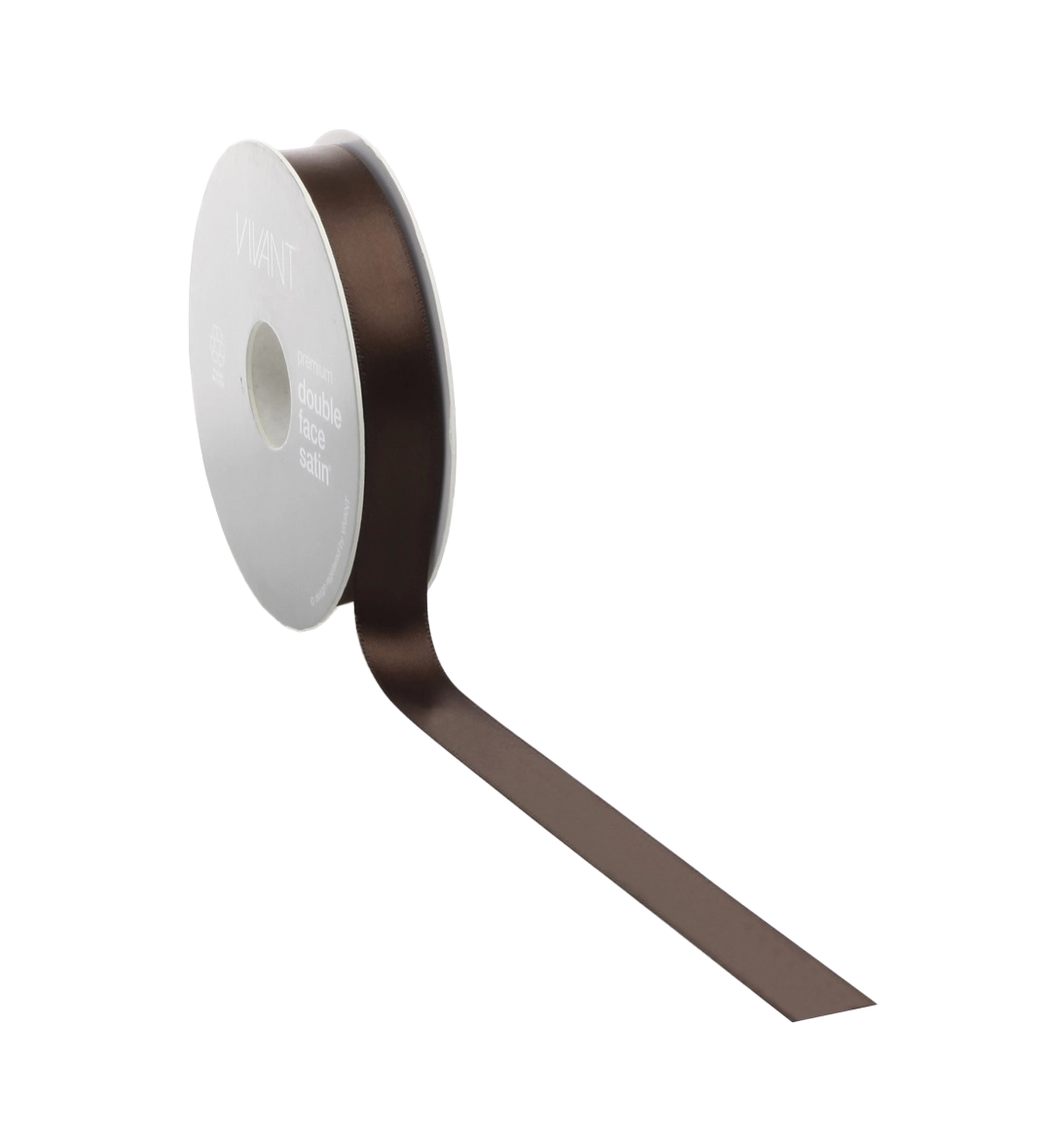 Double Face Satijnlint Bruin - Luxe 50m/25m (3mm, 6mm, 10mm, 15mm, 25mm, 38mm) - Kadopapier.net