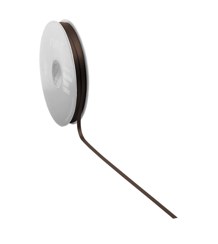 Double Face Satijnlint Bruin - Luxe 50m/25m (3mm, 6mm, 10mm, 15mm, 25mm, 38mm) - Kadopapier.net