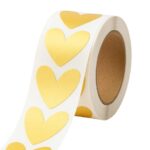 Sluitsticker Hart Goud -  25×28 mm - Sticker-Etiket- 250 stuks