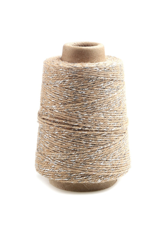 jute touw hoogglans zilverdraad voor creatieve projecten | jute koord