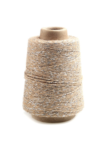 jute touw hoogglans zilverdraad voor creatieve projecten | jute koord