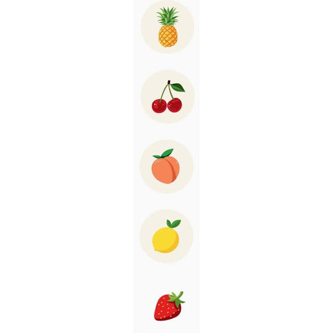 Fruity Mix Etiketten – 250 Stuks Ronde Fruitstickers 40mm