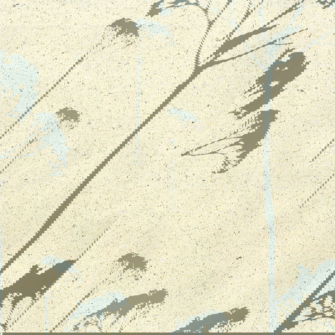 Graspapier met metallic Bloemen - Kadopapier.net