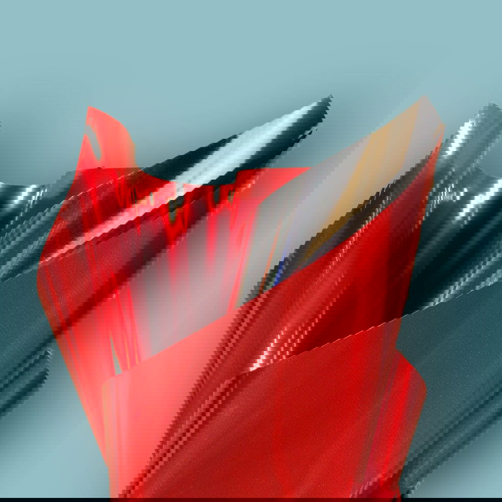 Hoogglans Inpakfolie Rood - Kadopapier.net
