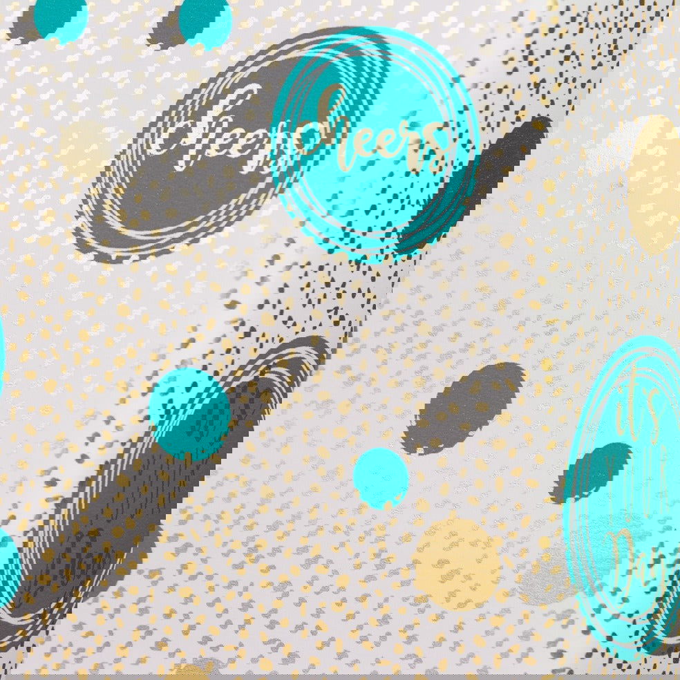 Inpakpapier Partytime Turquoise - Kadopapier.net