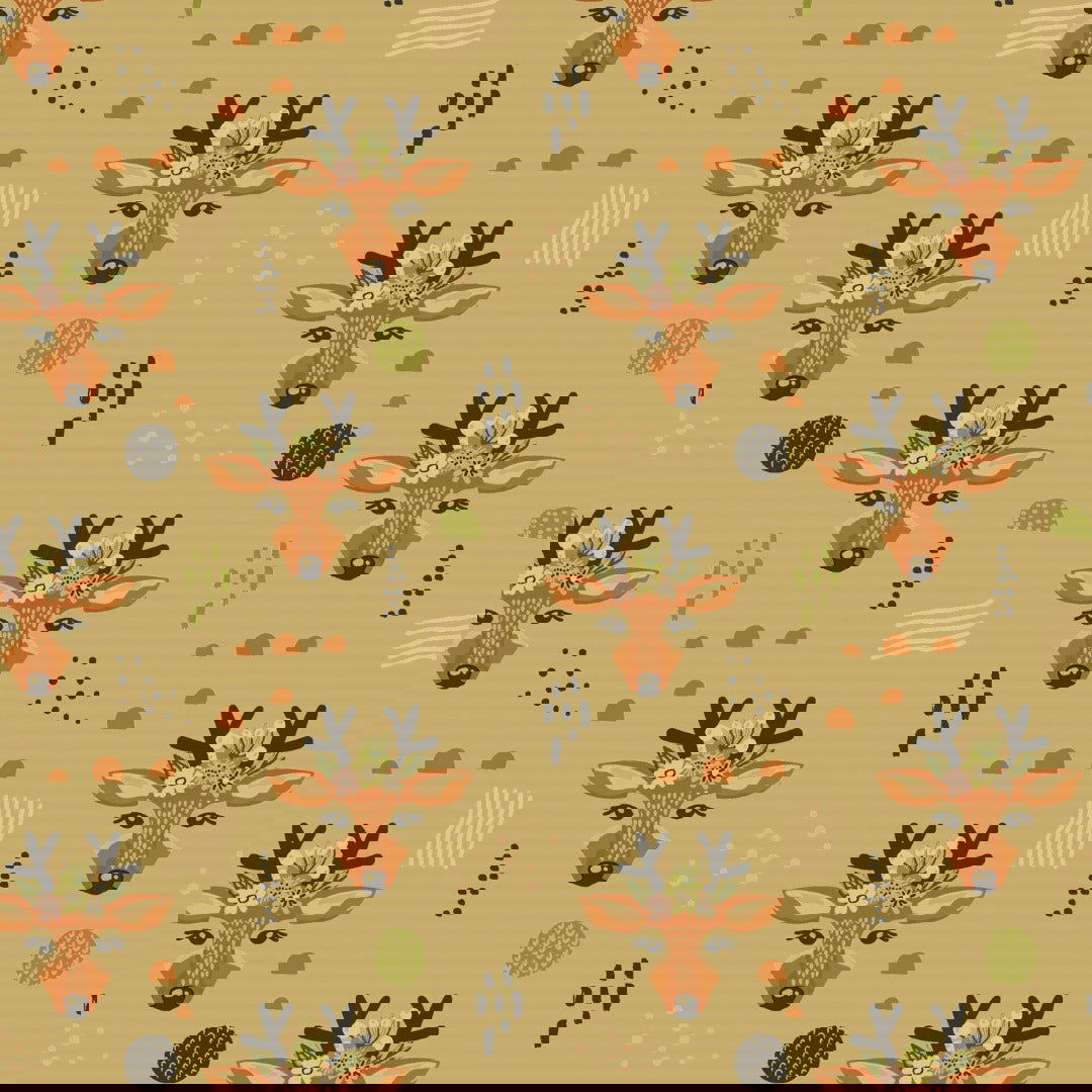 Kerstinpakpapier Lovely Deer - Kadopapier.net
