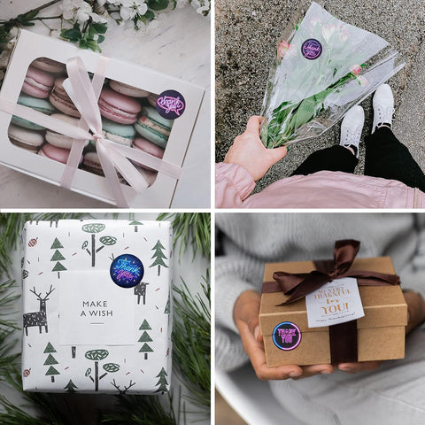 Sluitsticker Neon Thank You -  25mm - Sticker-Etiket- 500 stuks