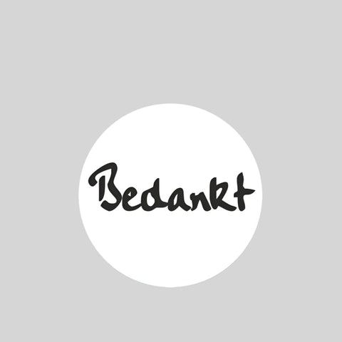 Old School etiket Bedankt - Kadopapier.net