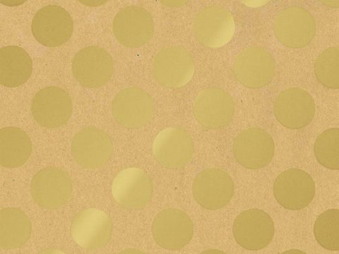 Vellen Inpakpapier Big Dots Gold | 70*50cm | 2x 250 vellen