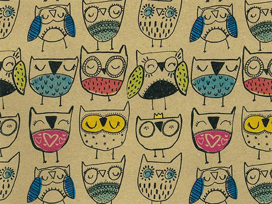 Vellen Inpakpapier Happy Owl | 70*50cm | 2x 250 vellen