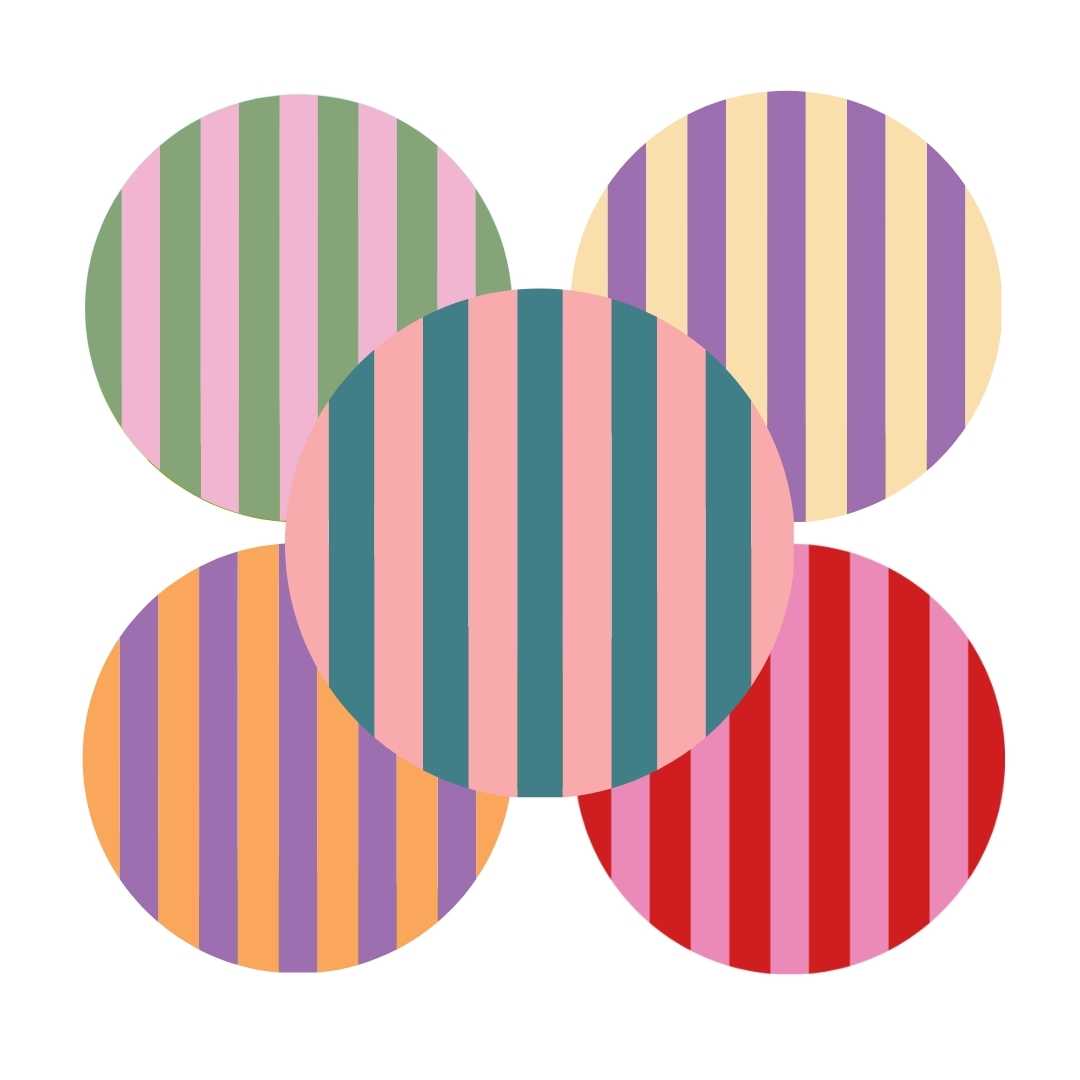 Vrolijke Streepjes Mix Etiketten – 250 Stuks