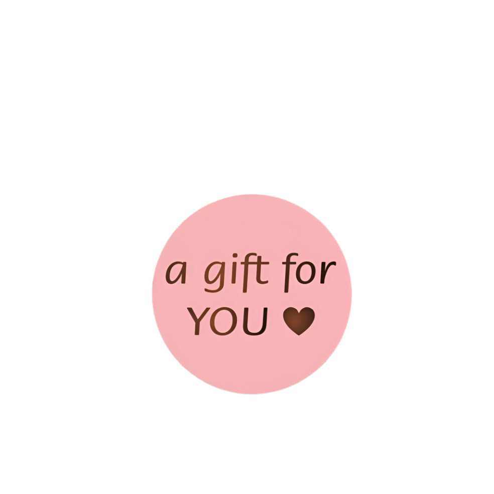 Wensetiket a Gift for You Roze - Kadopapier.net