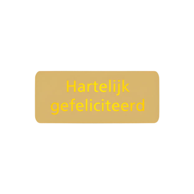 Wensetiketten HG Goud Rechthoek - Kadopapier.net