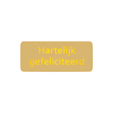 Wensetiketten HG Goud Rechthoek - Kadopapier.net