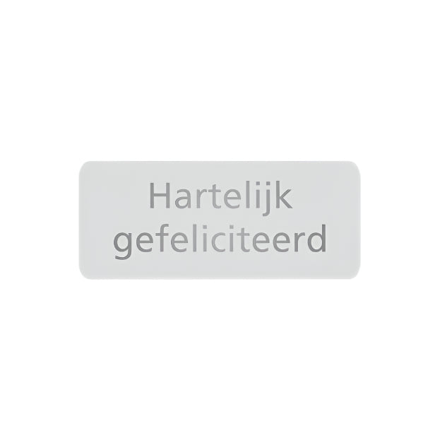Wensetiketten HG Zilver rechthoek - Kadopapier.net