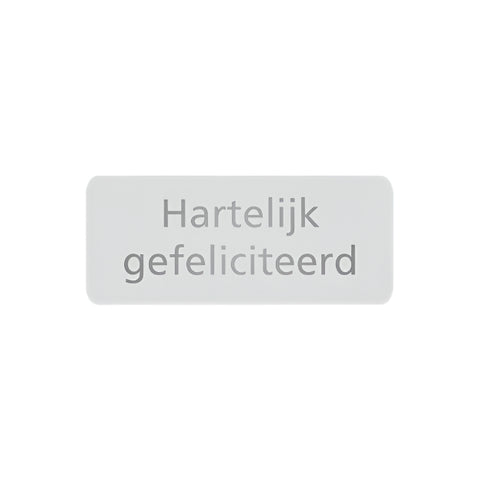 Wensetiketten HG Zilver rechthoek - Kadopapier.net