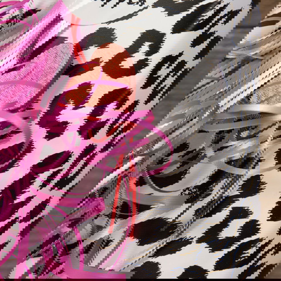 Zwart-wit Panterprint inpakpapier - Kadopapier.net