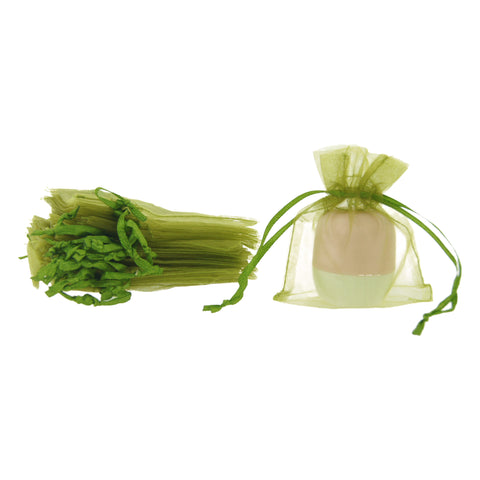 Mosgroen organza zakje