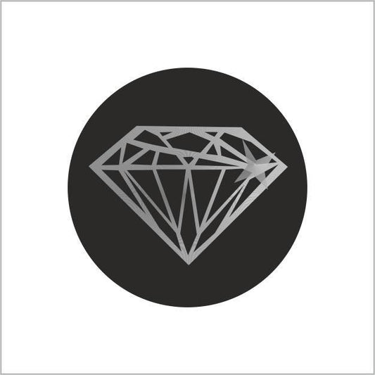 Sluitzegel met Diamant Zilver -Sticker-Etiket-