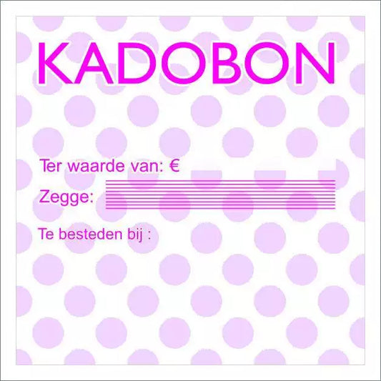 Kadobon met Fuchsia Stip