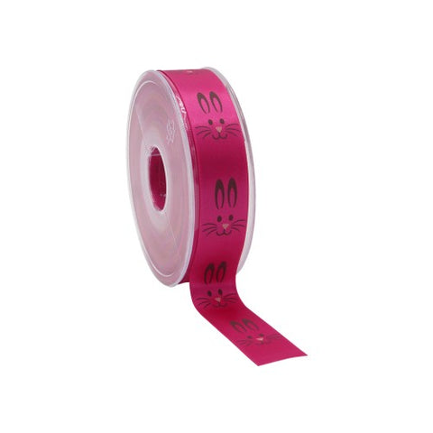 Gelbes Osterband mit Häschen, 22 mm x 25 m